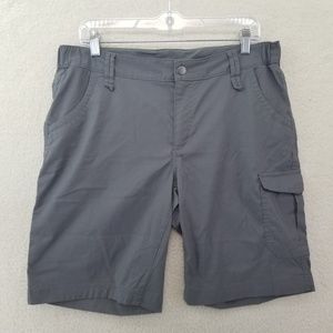 Duluth Trading Co Women's Dry on the Fly 10" Hiking Walking Shorts Size 14 Gray